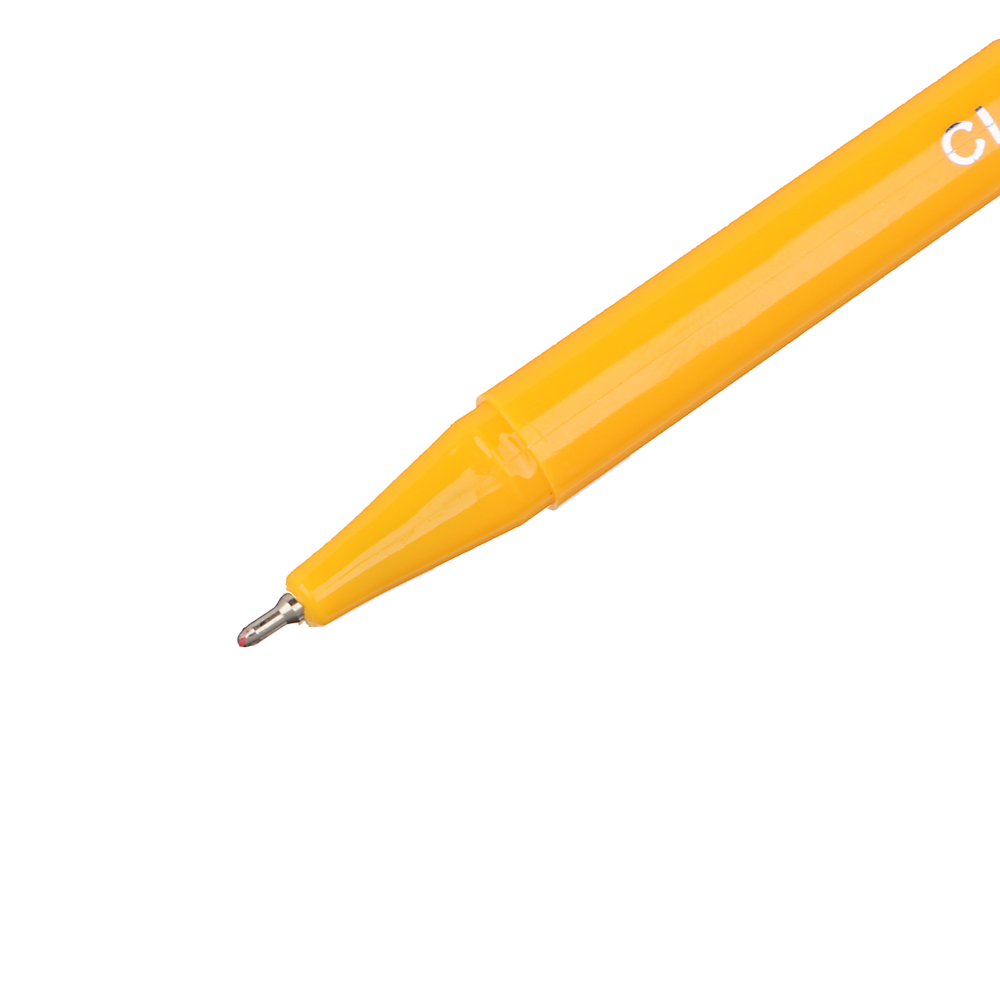 Ручка шариковая ClipStudio синяя, наконечник 0,7 мм, желтый трехгранный корпус, арт.№ 627-020