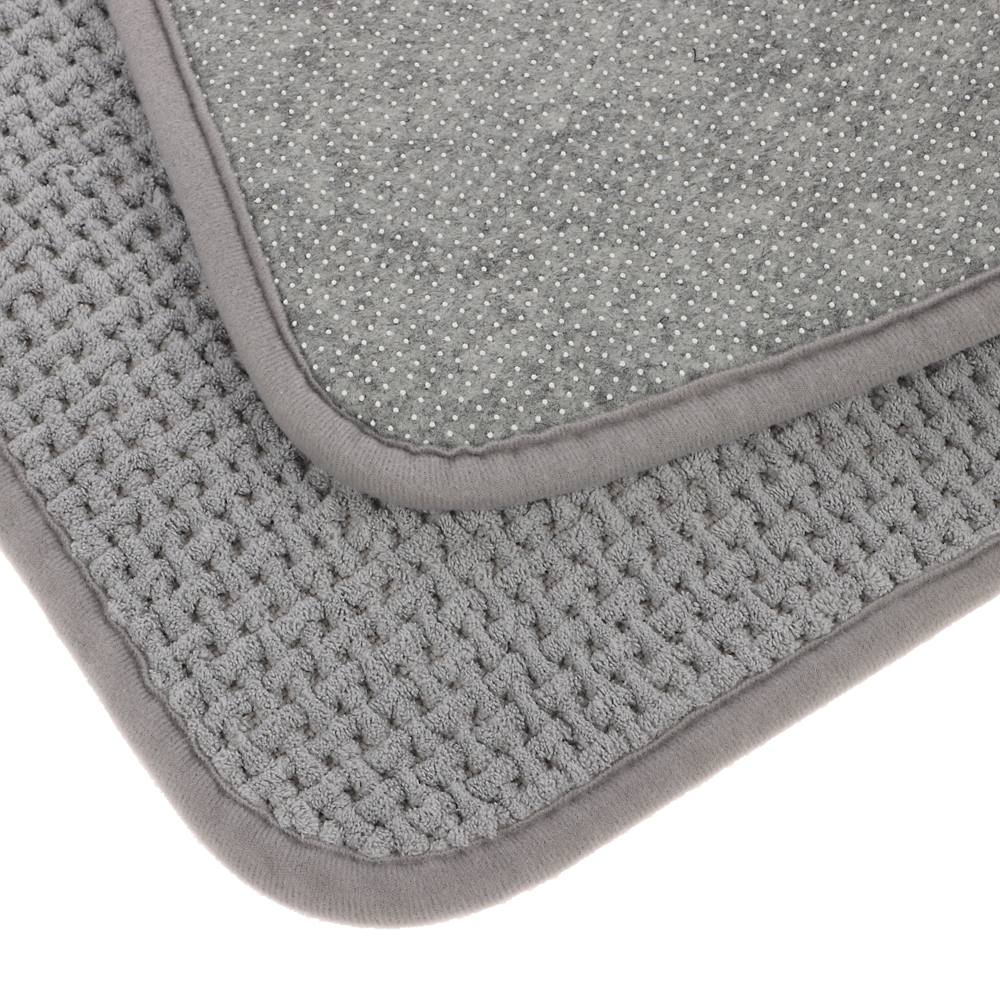 Коврик для ванной 50х80см SLOT, GRANIT3, серый, полиэстер, SWM-4013-GRY-B, арт.№ 462-814