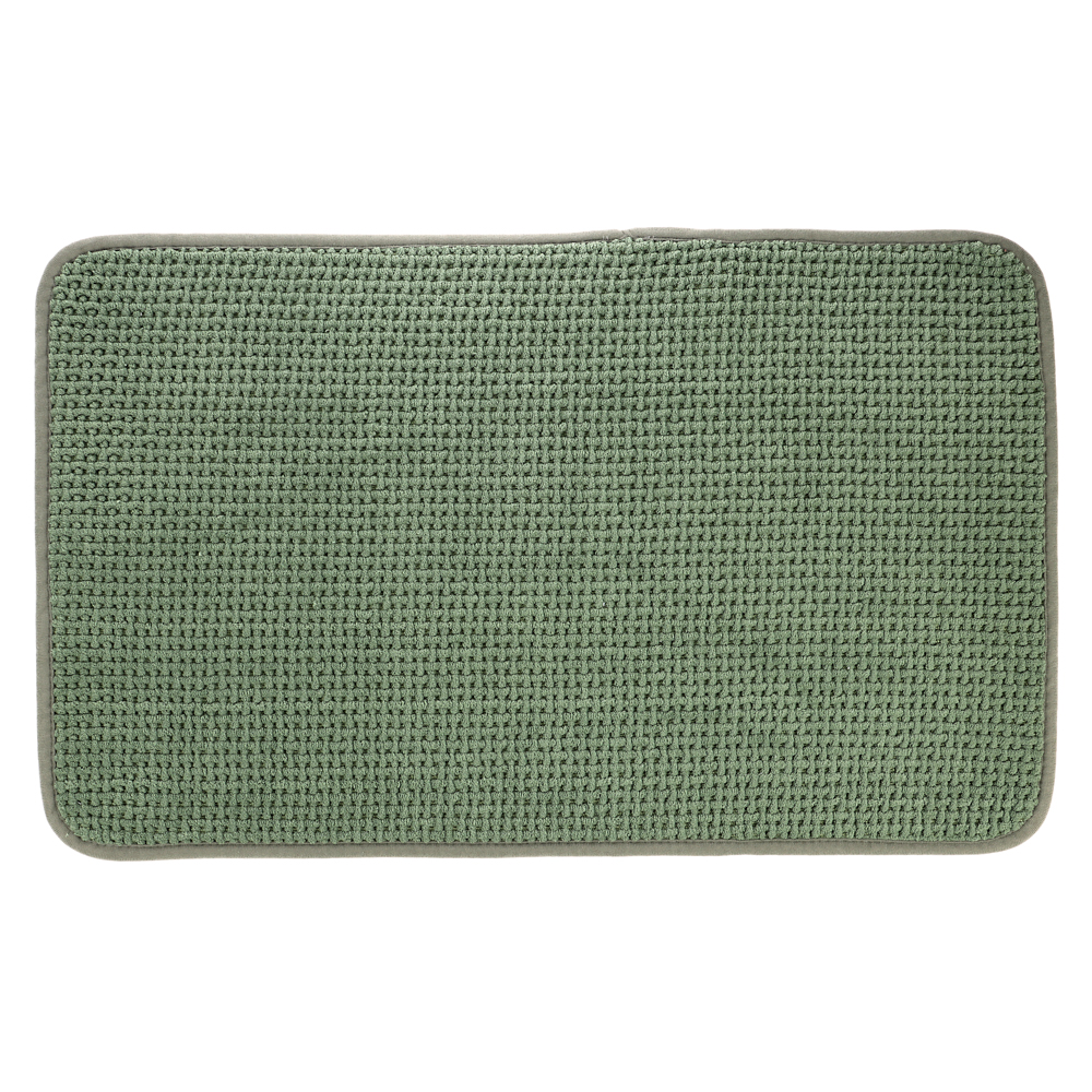 Коврик для ванной 50х80см SLOT, зелёный, полиэстер, SWM-4013-GRN-B, арт.№ 462-815