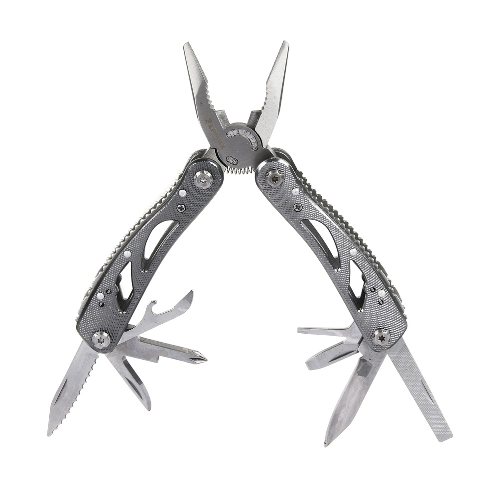 Инструмент многофункц. тм ЕРМАК,14 функций,9 насадок на отвертку+адаптер,16.5см,аллюм.,нерж. сталь, арт.№ 118-168