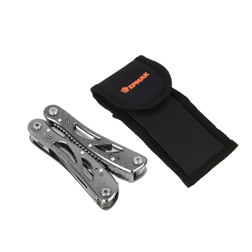 Инструмент многофункц. тм ЕРМАК,14 функций,9 насадок на отвертку+адаптер,16.5см,аллюм.,нерж. сталь, арт.№ 118-168