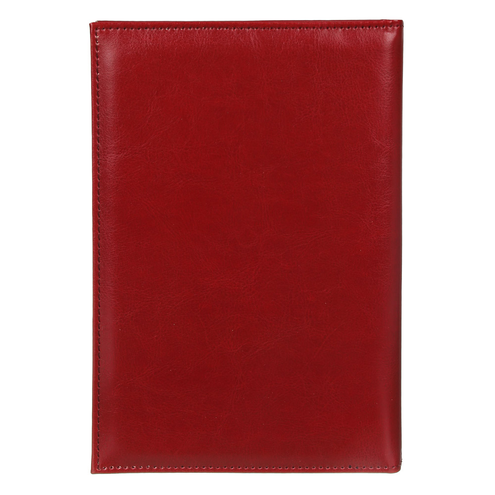 Ежедневник недатир. "Бизнес" А5, 320стр, твердая обл.с поролоном, ПУ, бумага, пакет, бордовый, арт.№ 572-059