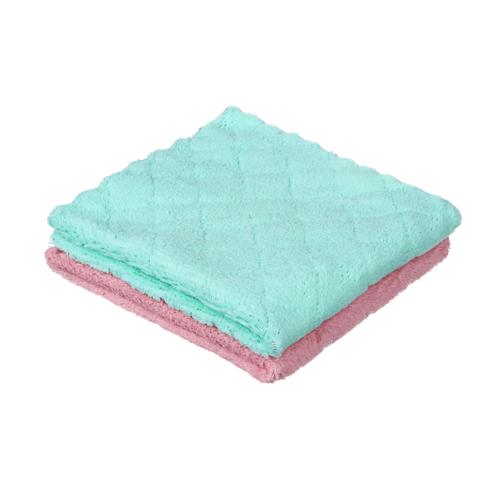 VETTA Салфетка из микрофибры универсальная, двусторонняя, мягкая, 30х30см, 330г/кв.м., 2 цвета, арт.№ 448-275