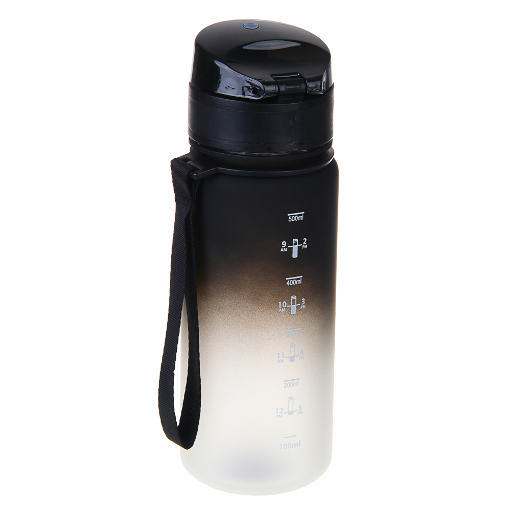 SILAPRO MAX Бутылка спортивная с замком, серая, 550мл, РС, РР, арт.№ 088-054