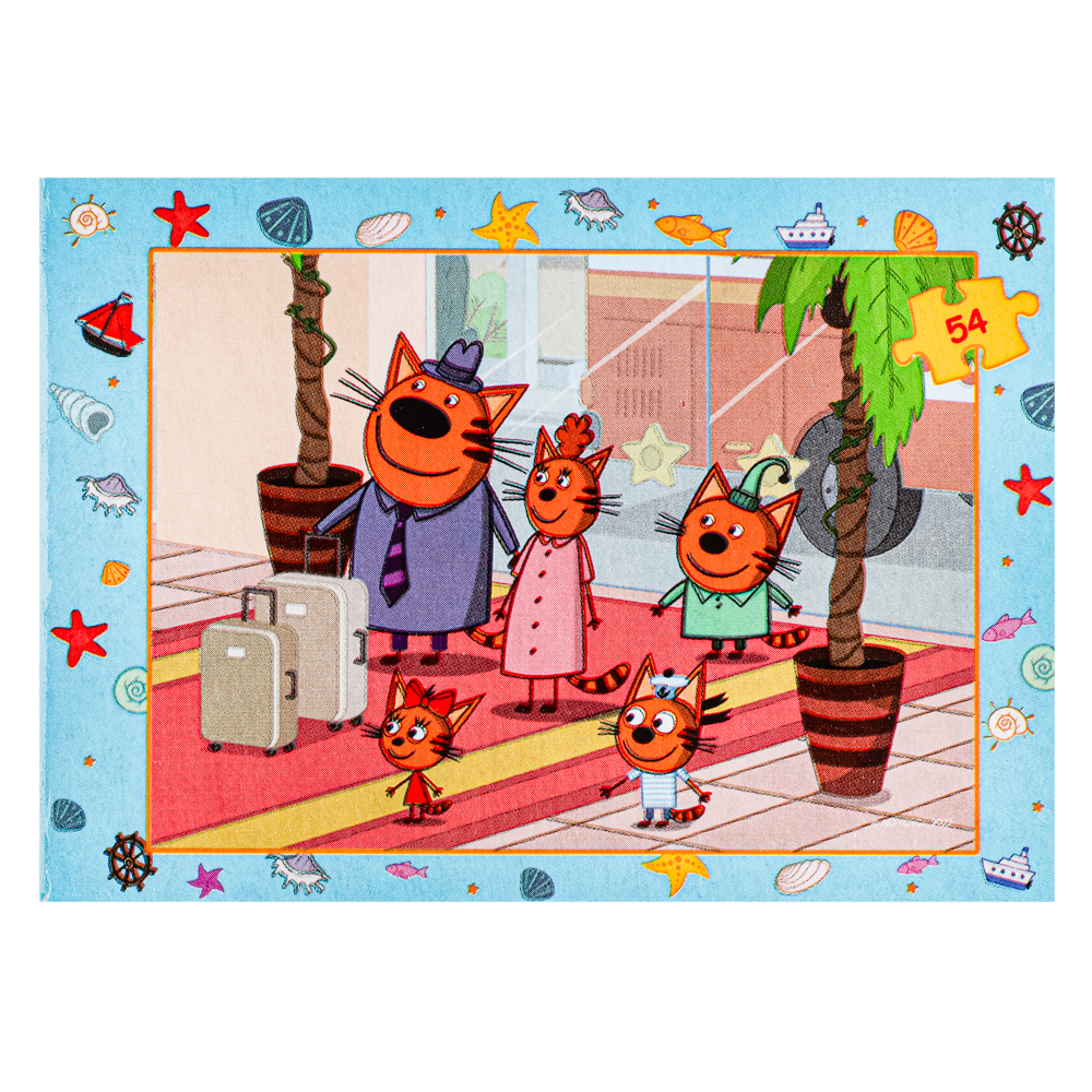 СТЕП ПАЗЛ Пазлы "Три кота" 54 эл., картон, 6х9х2см, арт.№ 272-846