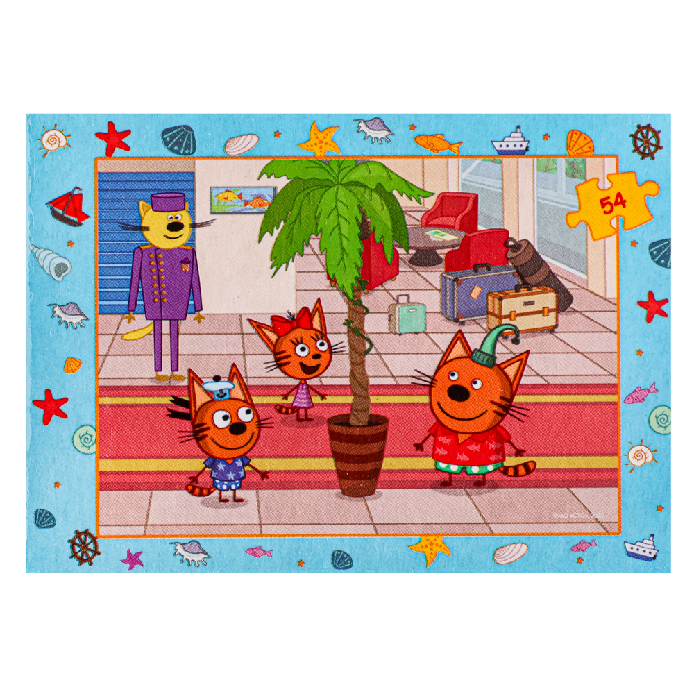 СТЕП ПАЗЛ Пазлы "Три кота" 54 эл., картон, 6х9х2см, арт.№ 272-846