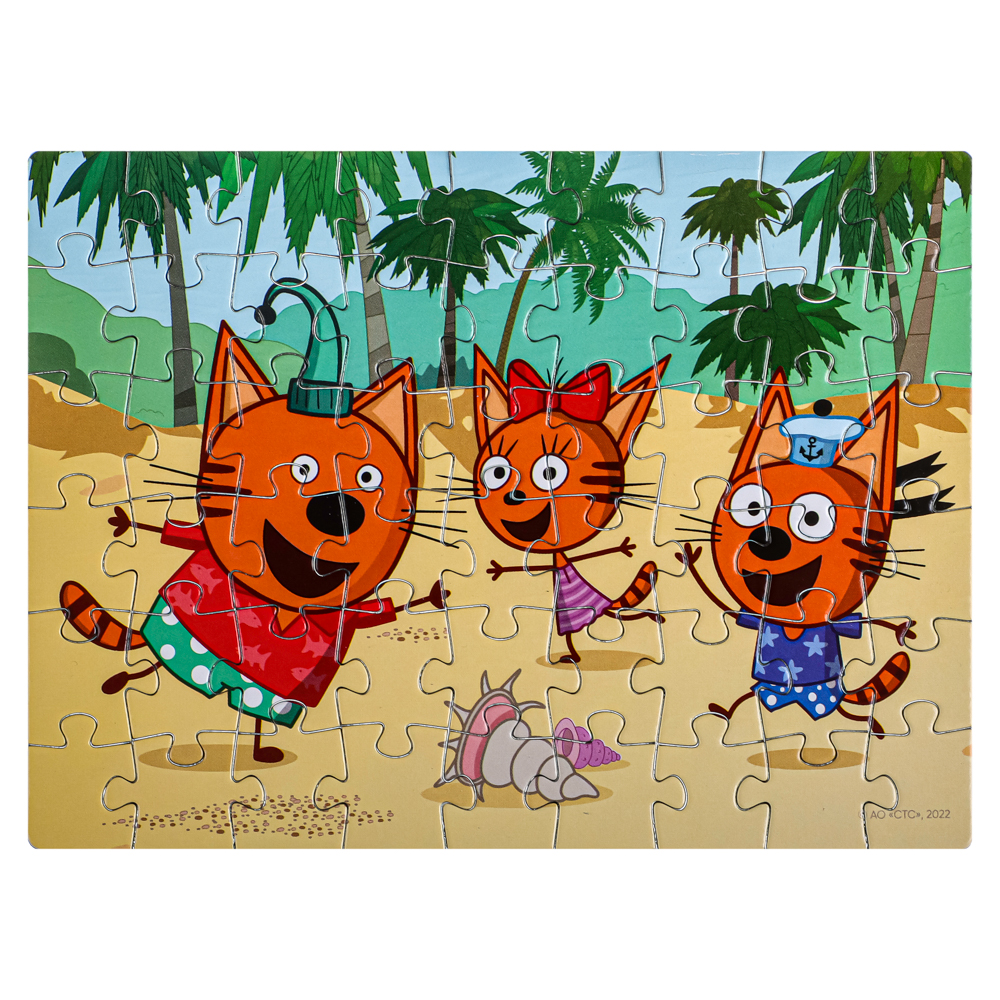 СТЕП ПАЗЛ Пазлы "Три кота" 54 эл., картон, 6х9х2см, арт.№ 272-846