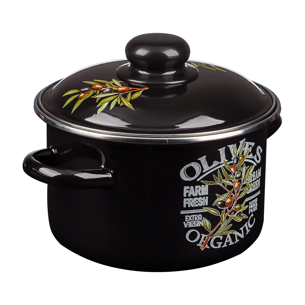 Ветка оливы Кастрюля эмалированная 3л, арт.№ 894-547