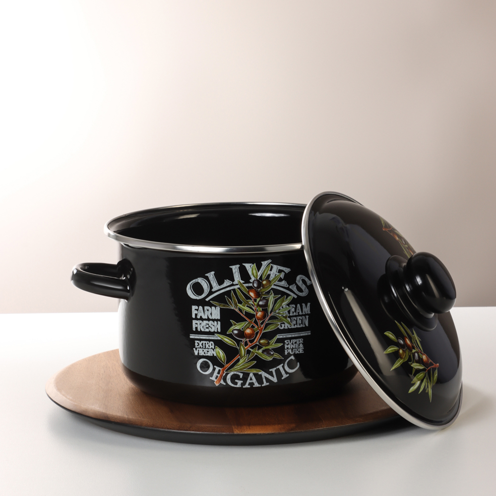 Ветка оливы Кастрюля эмалированная 3л, арт.№ 894-547