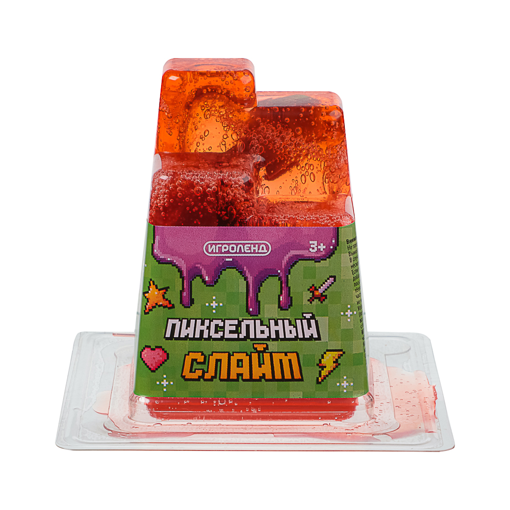 ИГРОЛЕНД Игрушка для детей из полимерных пластичных масс, "Пиксельный Слайм" 150 мл, с фиг., 4 диз., арт.№ 218-073