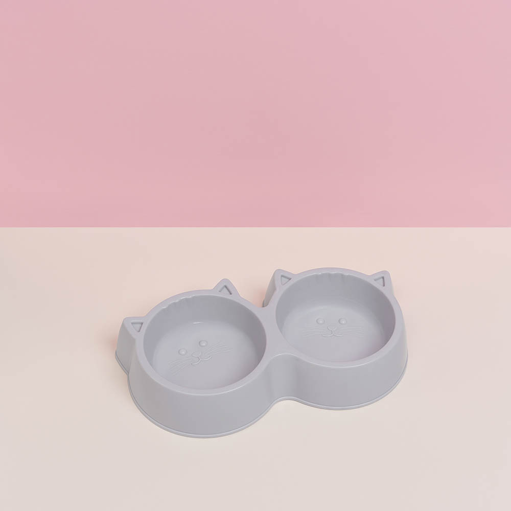 VETTA Миска для домашних животных двойная, пластмасса, 27х14,5х5 см, 400 мл, арт.№ 273-163