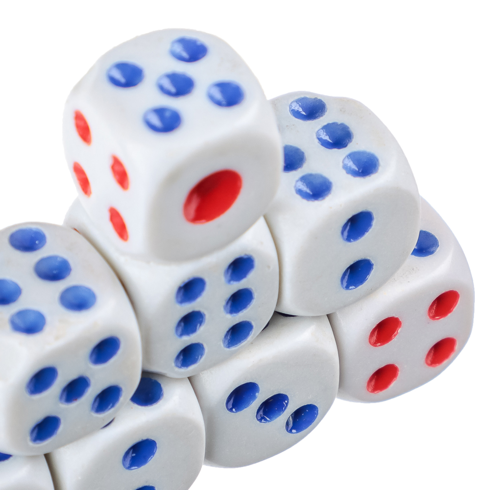 LDGames Кубики игральные 8 шт, 11x11мм, пластик, арт.№ 341-049