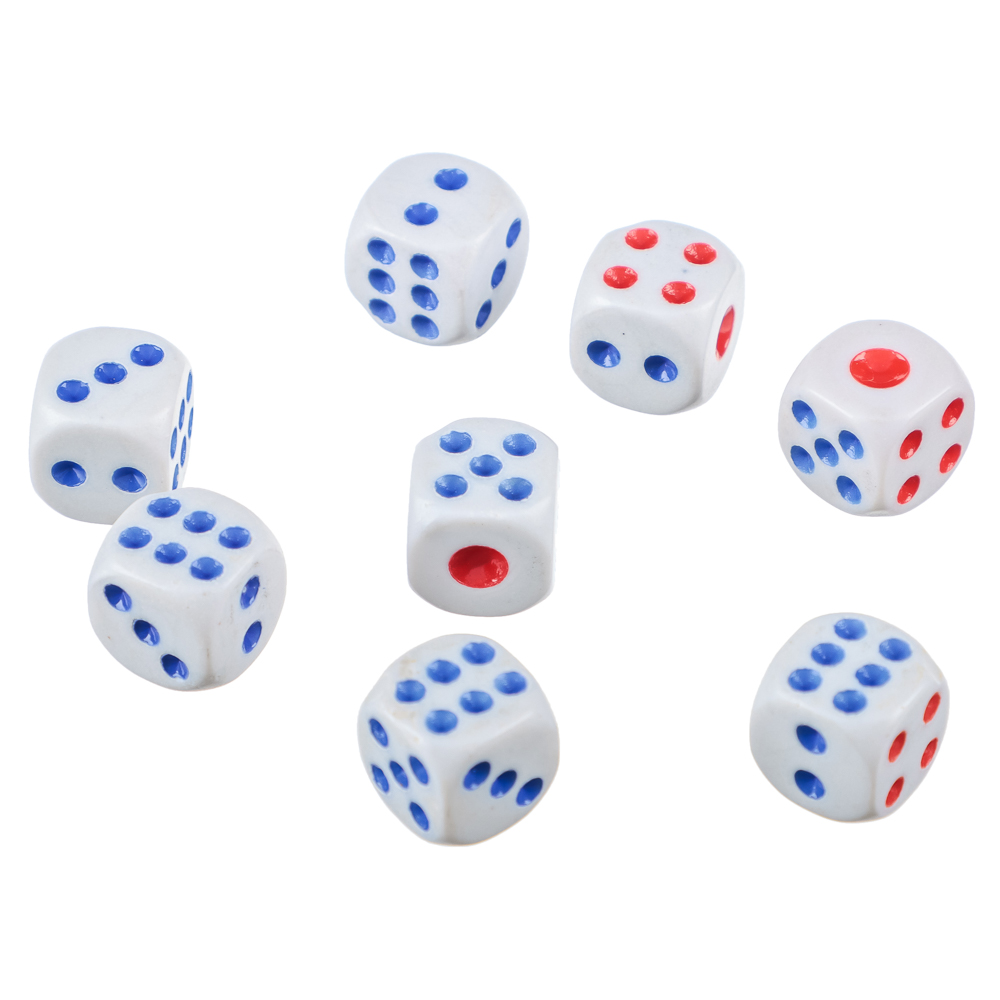 LDGames Кубики игральные 8 шт, 11x11мм, пластик, арт.№ 341-049