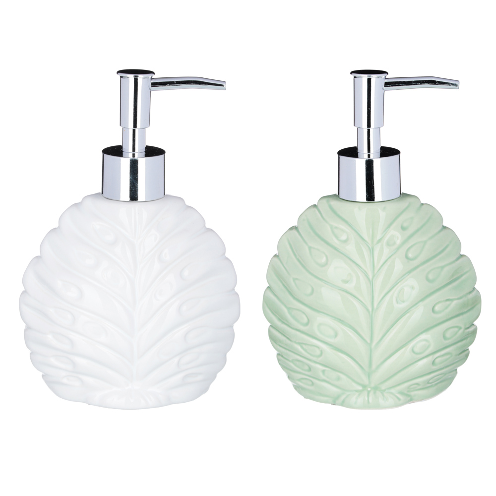 VETTA Дозатор для жидкого мыла, "Перо павлина", керамика, 2 цвета, арт.№ 463-009