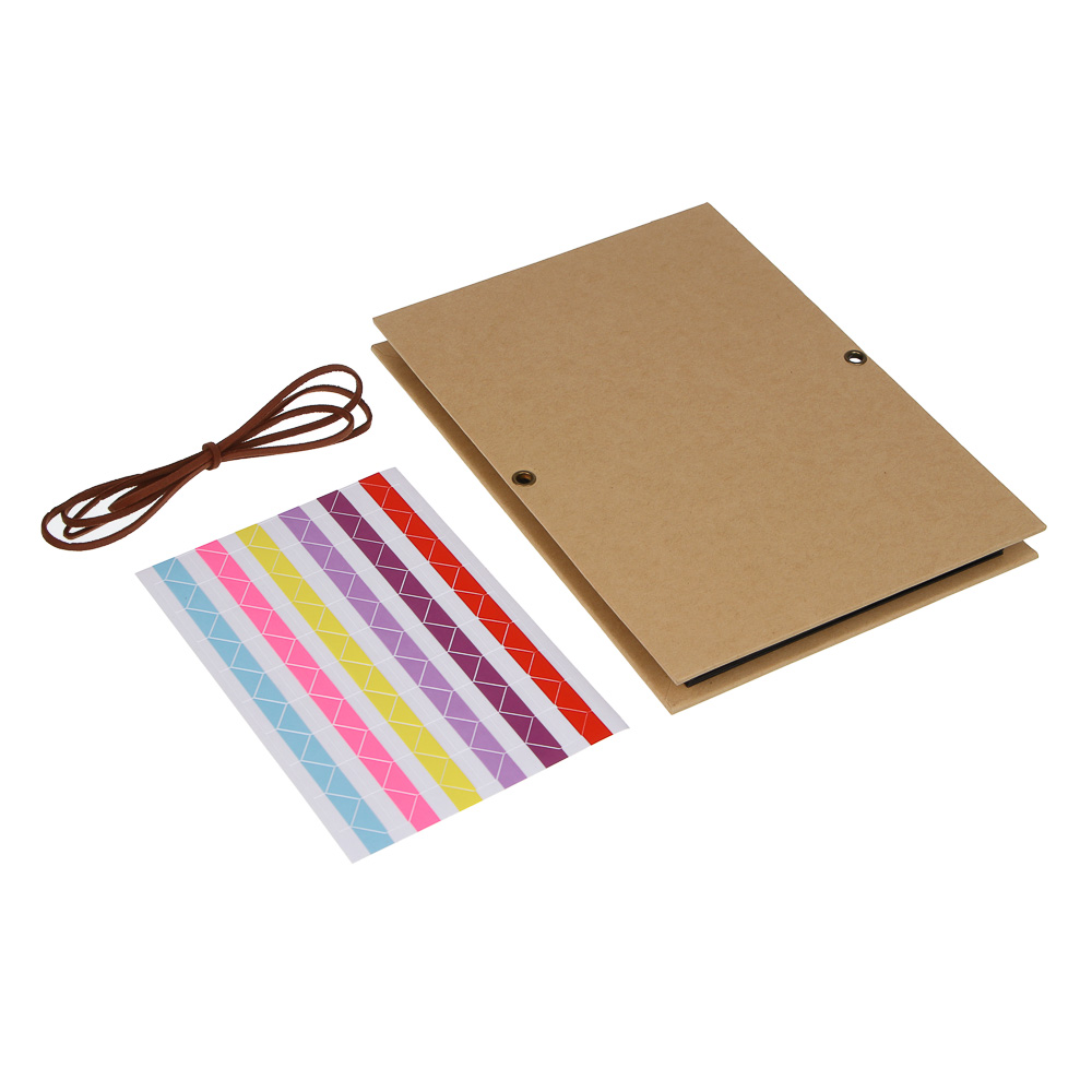 Фотоальбом складной с наклейками-уголками, 34 страницы, 15x21x1,5 см, картон, арт.№ 401-066