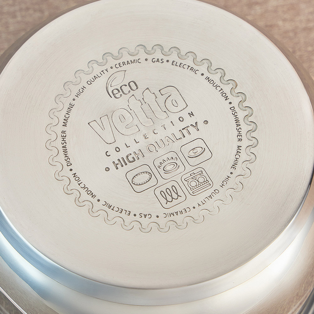 VETTA Фултон Кастрюля 24х14см, 5,4л, со стекл. крышкой, индукция, арт.№ 822-115