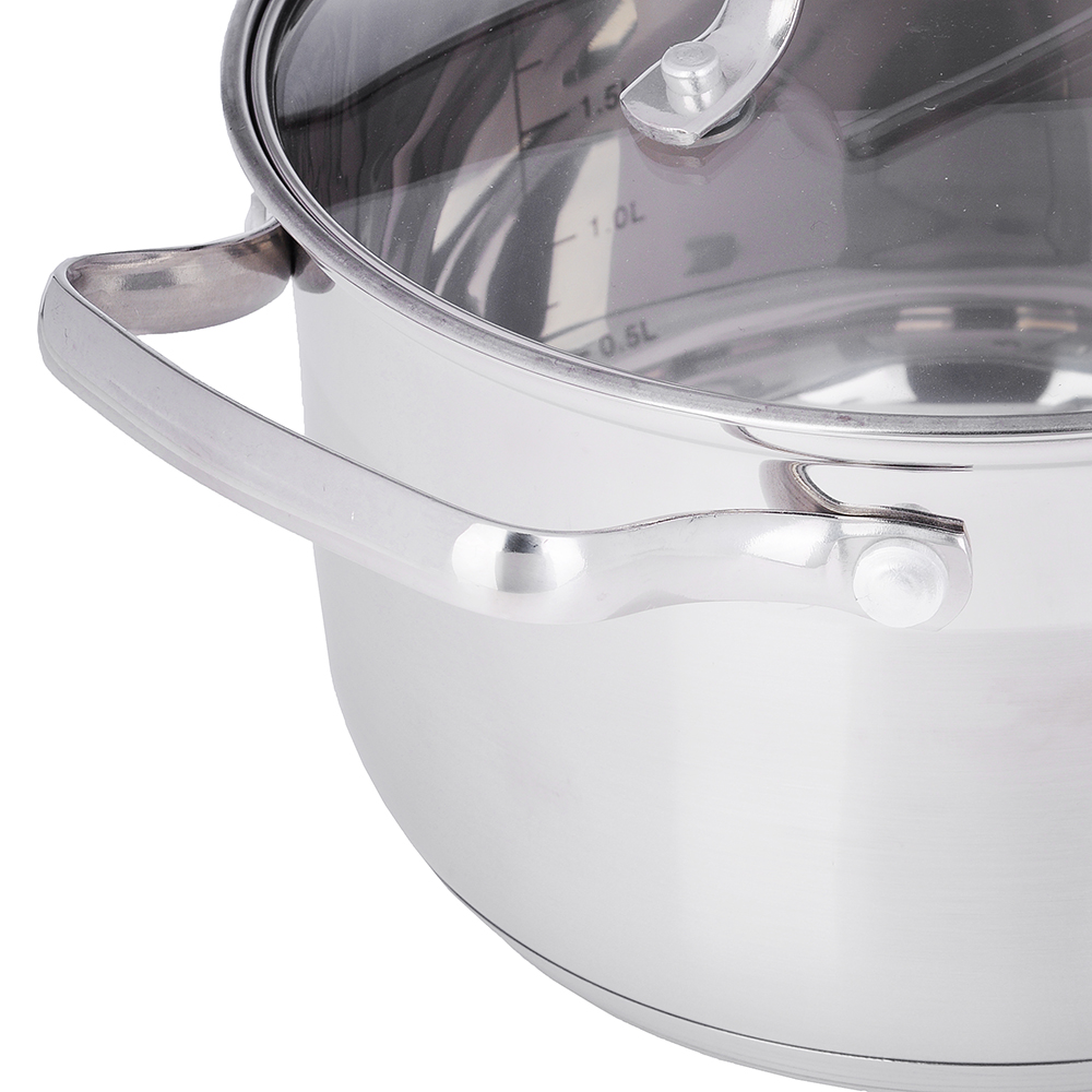 VETTA Берн Набор кастрюль 6 пр (1,9л+2,6л+3,5л) со стекл. крышкой, индукция, арт.№ 822-125