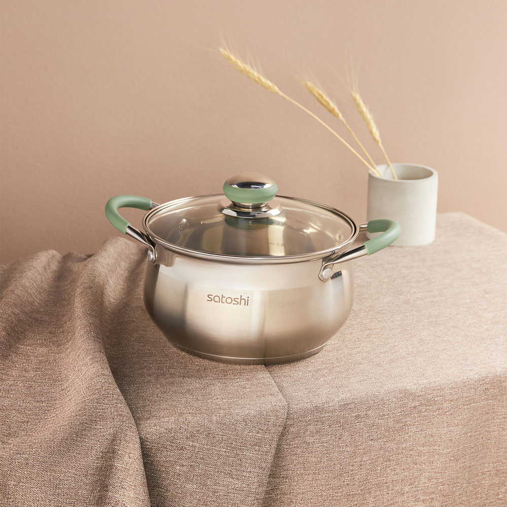 SATOSHI Марли Набор кастрюль 6 пр. (1,9л+3,6л+6,0л) со стекл. крышкой, арт.№ 822-196