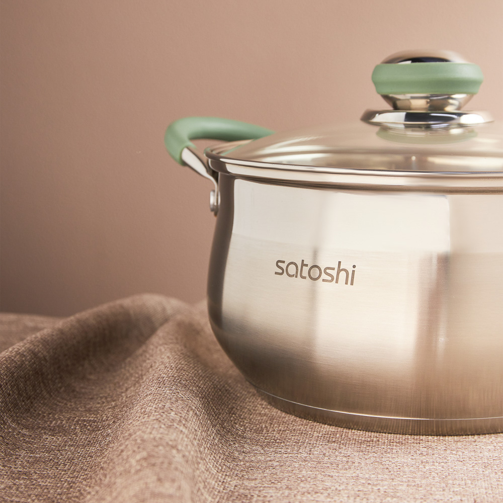 SATOSHI Марли Набор кастрюль 6 пр. (1,9л+3,6л+6,0л) со стекл. крышкой, арт.№ 822-196