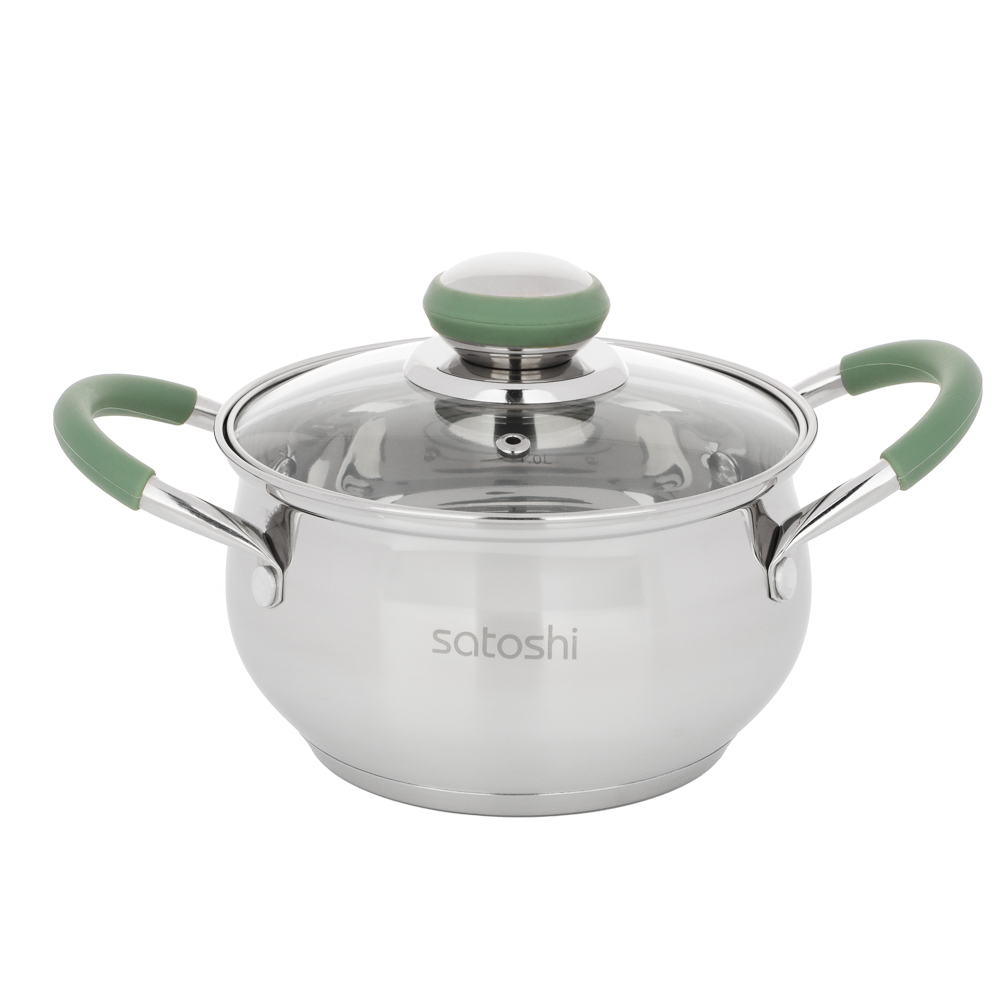 SATOSHI Марли Набор кастрюль 6 пр. (1,9л+3,6л+6,0л) со стекл. крышкой, арт.№ 822-196