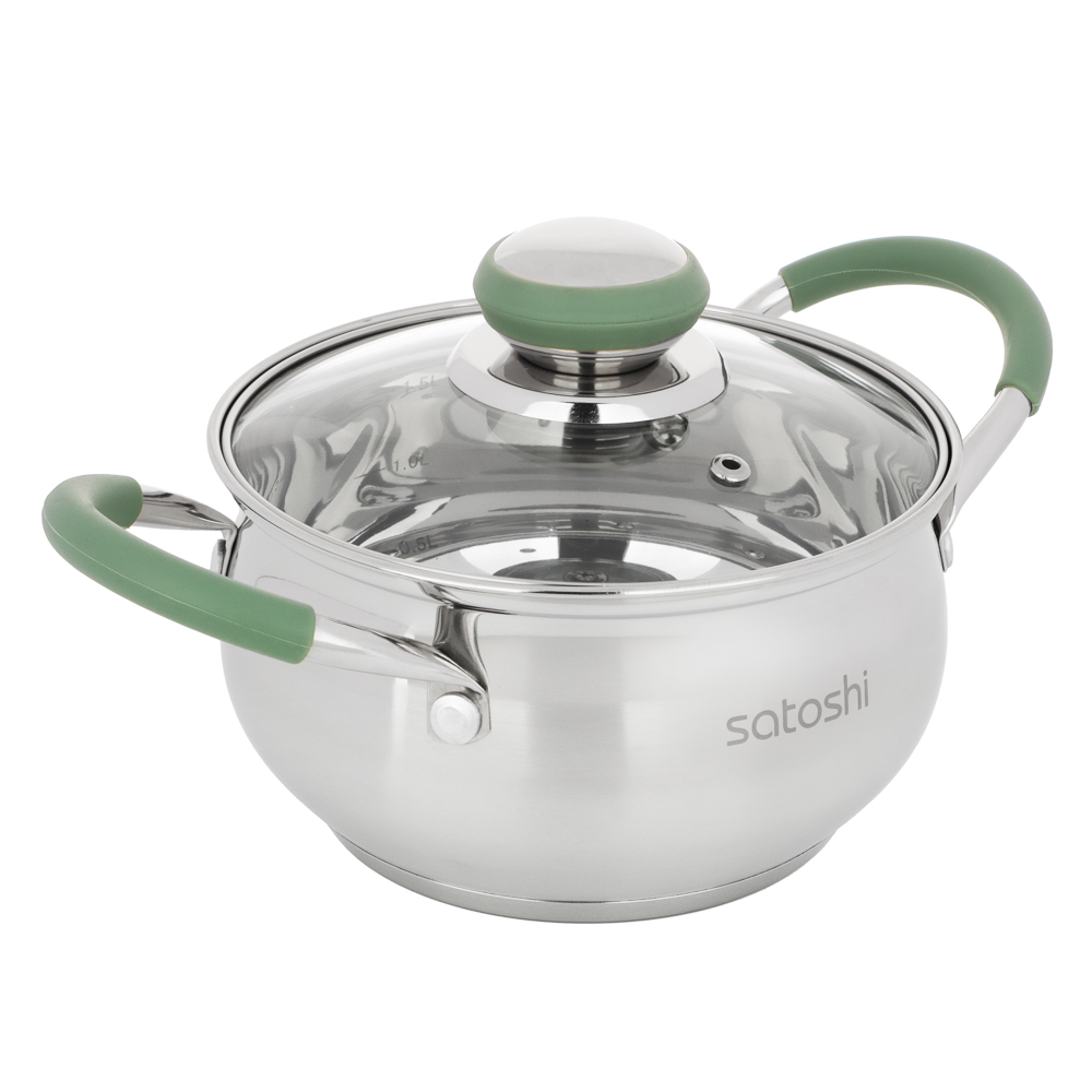 SATOSHI Марли Набор кастрюль 6 пр. (1,9л+3,6л+6,0л) со стекл. крышкой, арт.№ 822-196