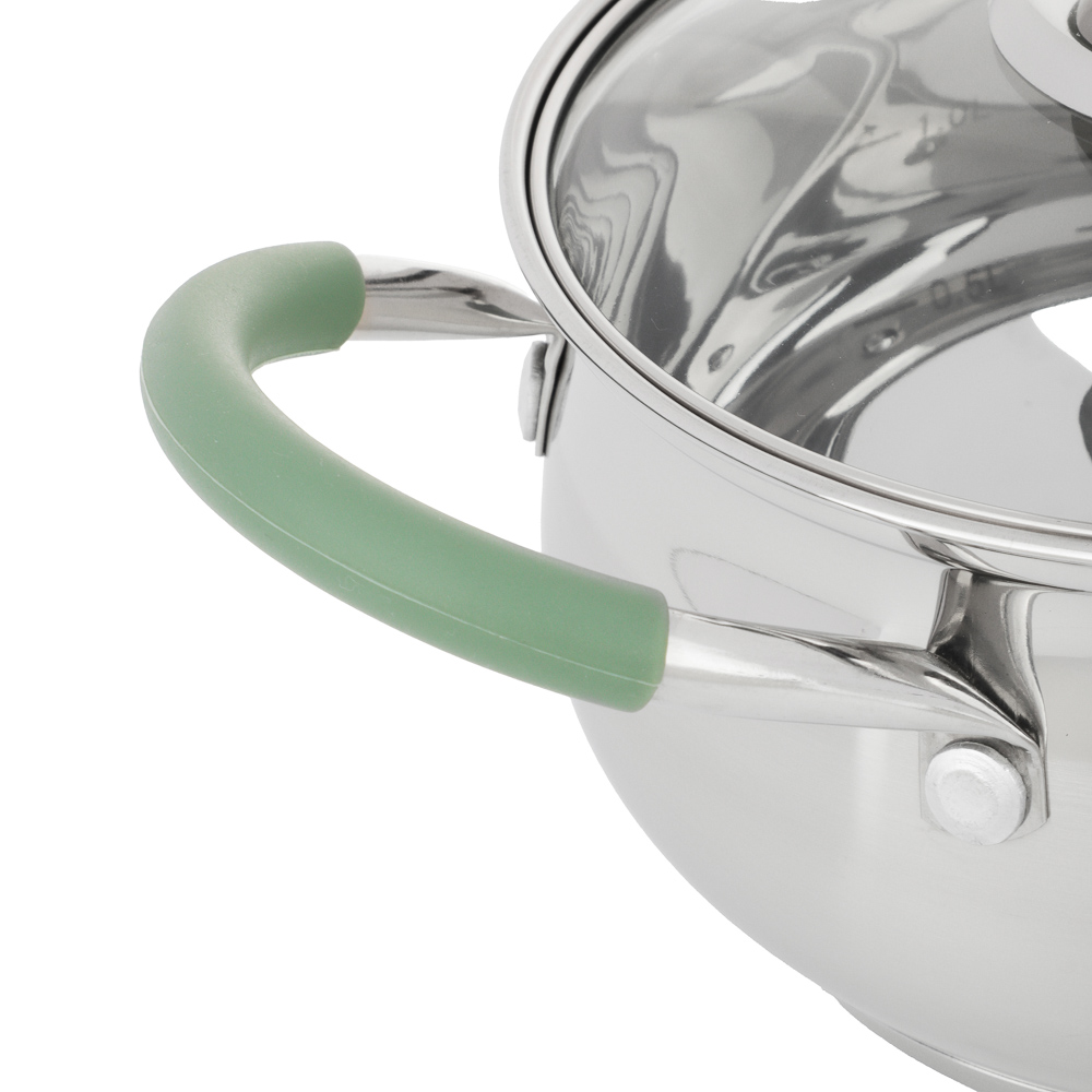 SATOSHI Марли Набор кастрюль 6 пр. (1,9л+3,6л+6,0л) со стекл. крышкой, арт.№ 822-196