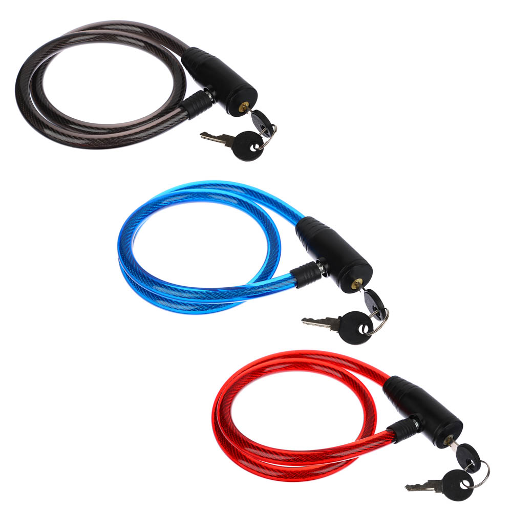 VETTA Замок велосипедный противоугонный тросовый, эконом, металл, ПВХ, пластик, 12x800мм, арт.№ 468-095