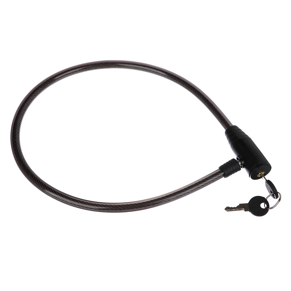 VETTA Замок велосипедный противоугонный тросовый, эконом, металл, ПВХ, пластик, 12x800мм, арт.№ 468-095