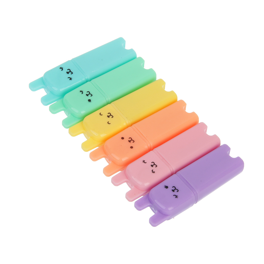 Набор маркеров-выделителей, 6 штук, 6 цветов, арт.№ 613-141