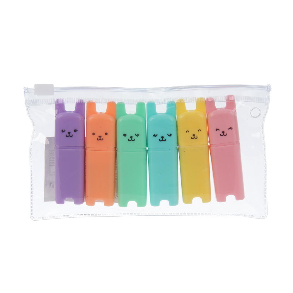 Набор маркеров-выделителей, 6 штук, 6 цветов, арт.№ 613-141