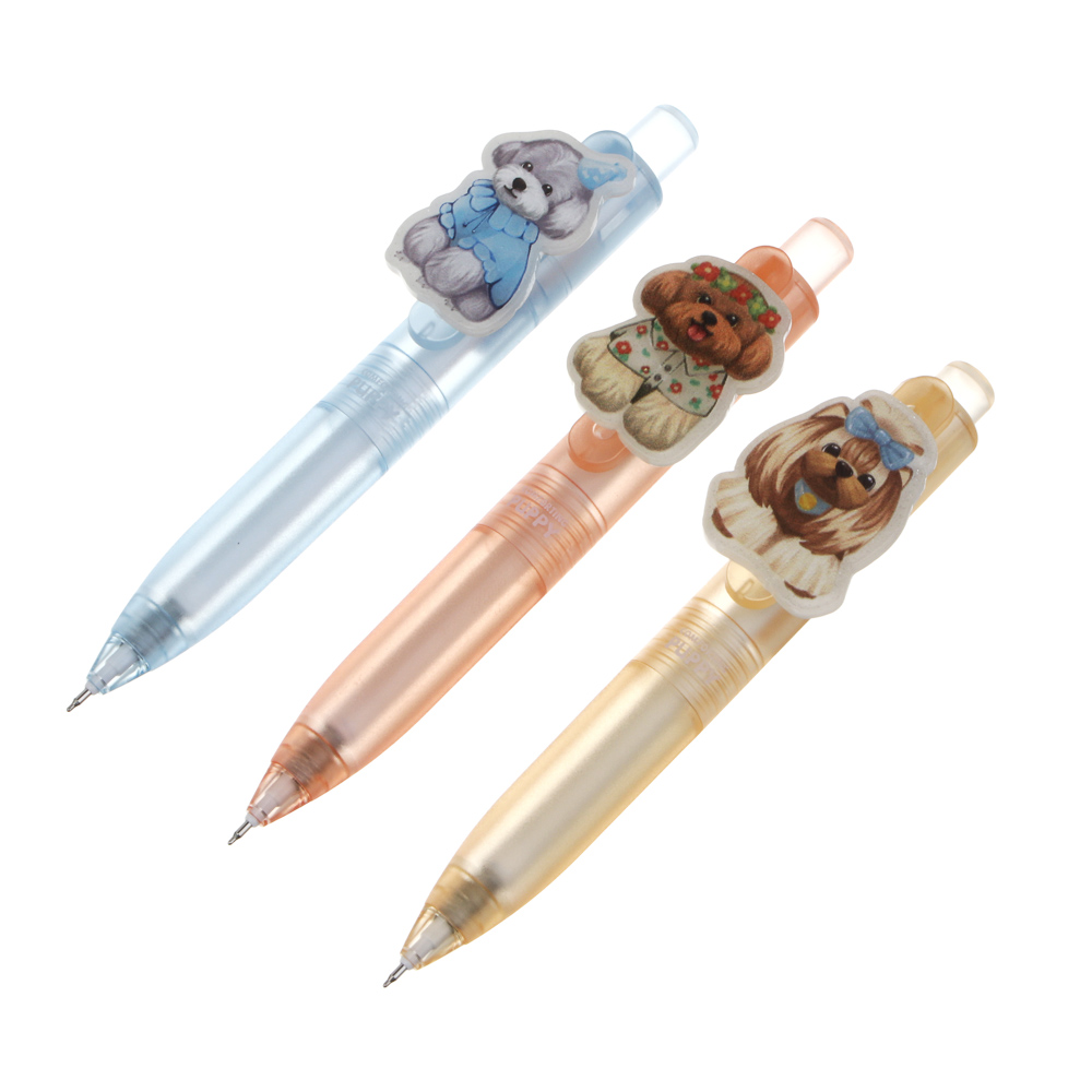 Ручка автоматическая гелевая синяя "Релакс собачки", 3 вида, арт.№ 591-316