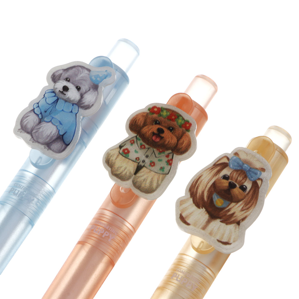 Ручка автоматическая гелевая синяя "Релакс собачки", 3 вида, арт.№ 591-316