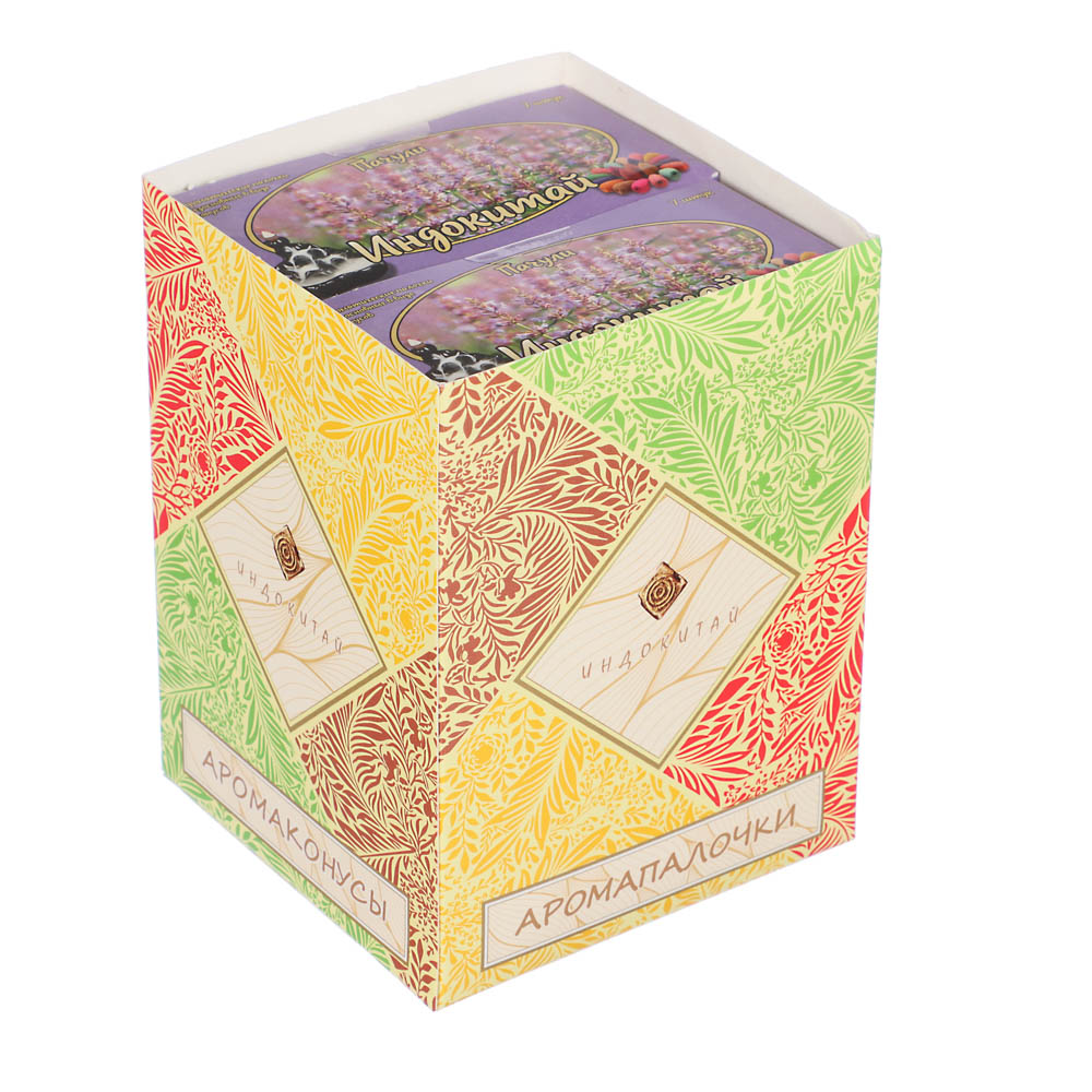 Конусы ароматические с обратным потоком дыма, 7 шт, Пачули, Сандал, Уд, Пало Санто, Супер Хит, арт.№ 778-187