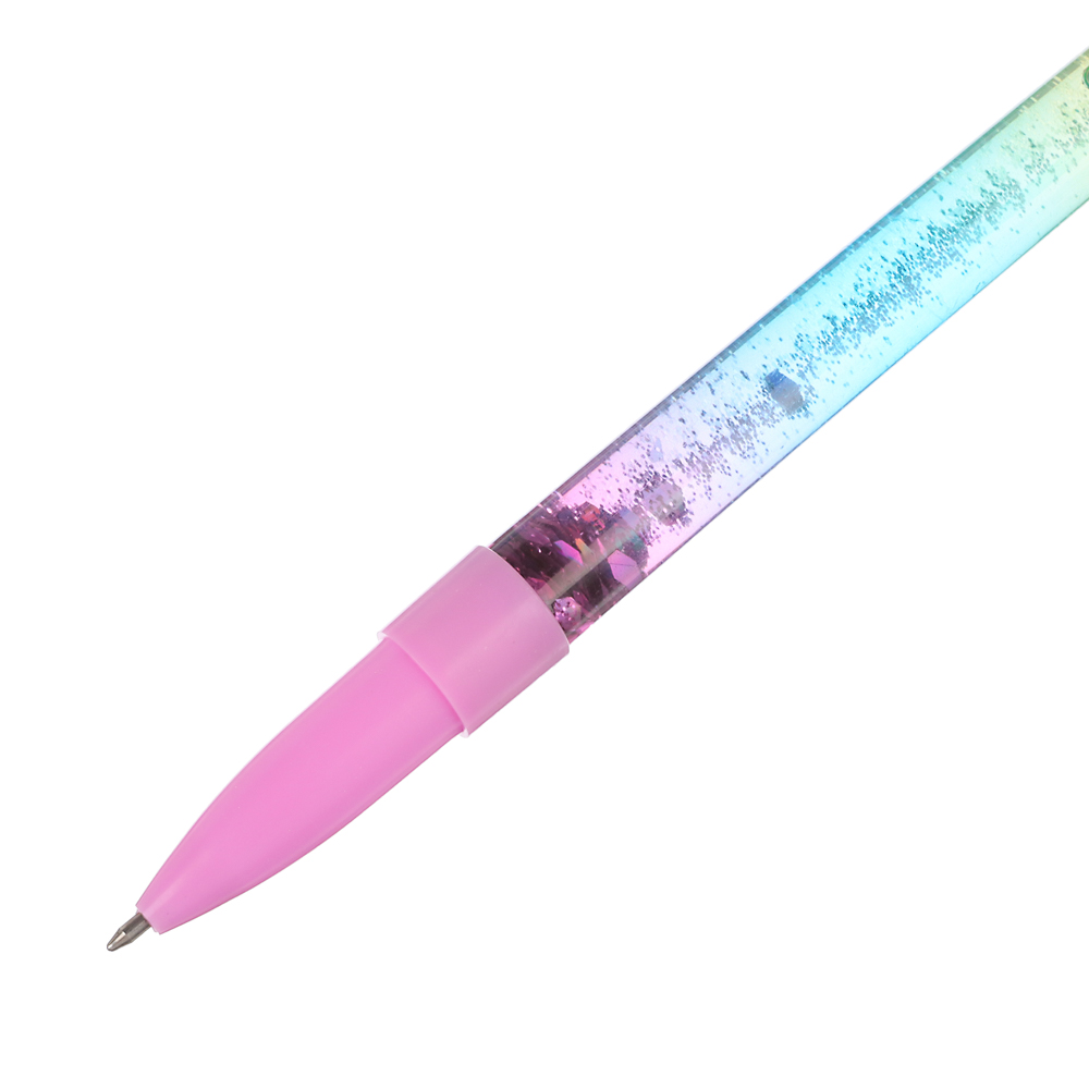 ClipStudio Ручка шарик. синяя,с фигуркой в форме динозавра и плавающими блестками,19см,пласт.,4 диз., арт.№ 591-180