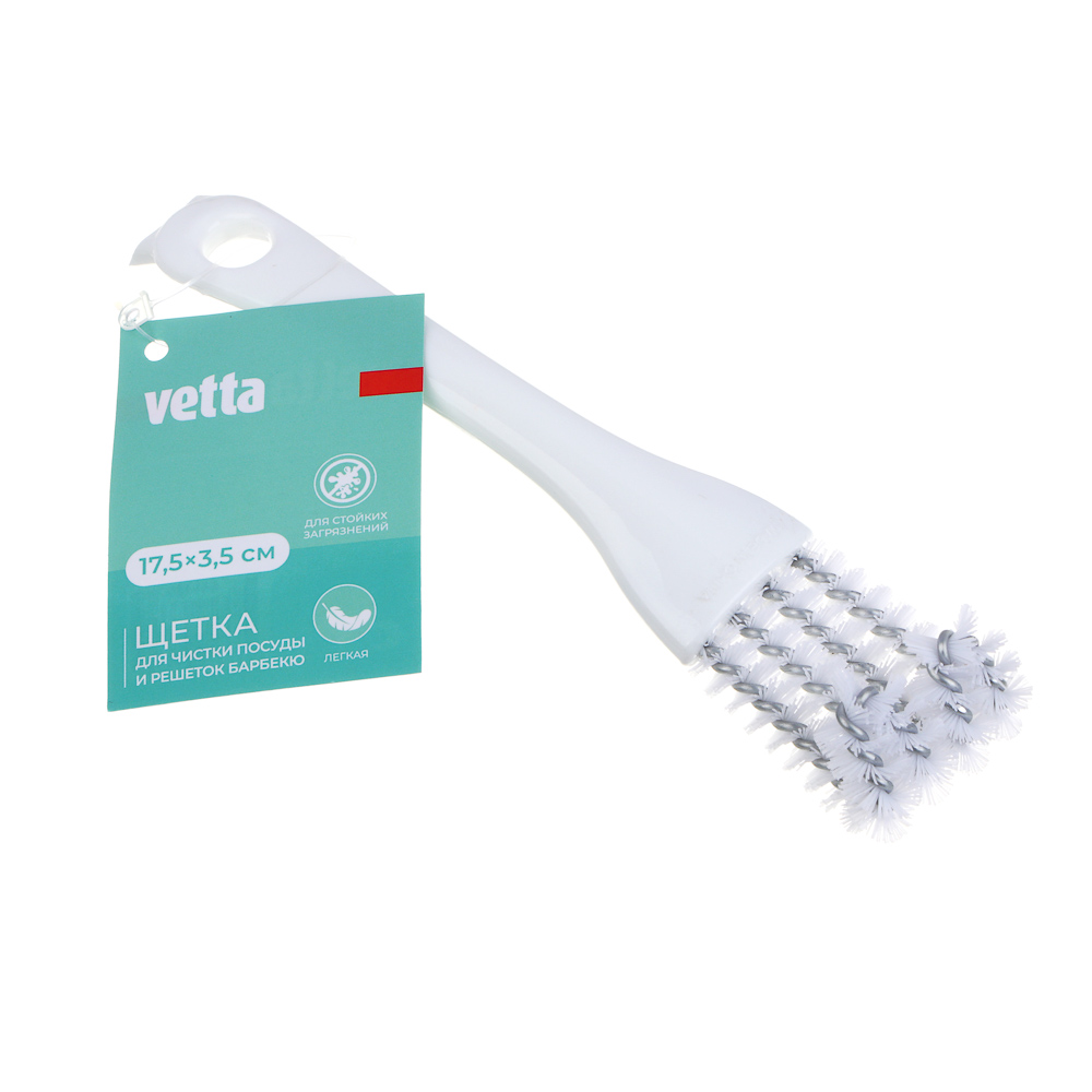VETTA Щетка для чистки посуды и решеток барбекю 17,5х3,5см, пластик, металл, арт.№ 441-120