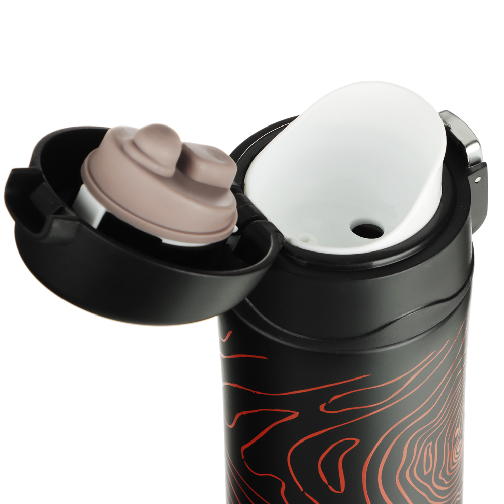 BY Герои Термос-кружка с крышкой на защелке, 450мл, нерж. сталь, 3 дизайна, арт.№ 841-826