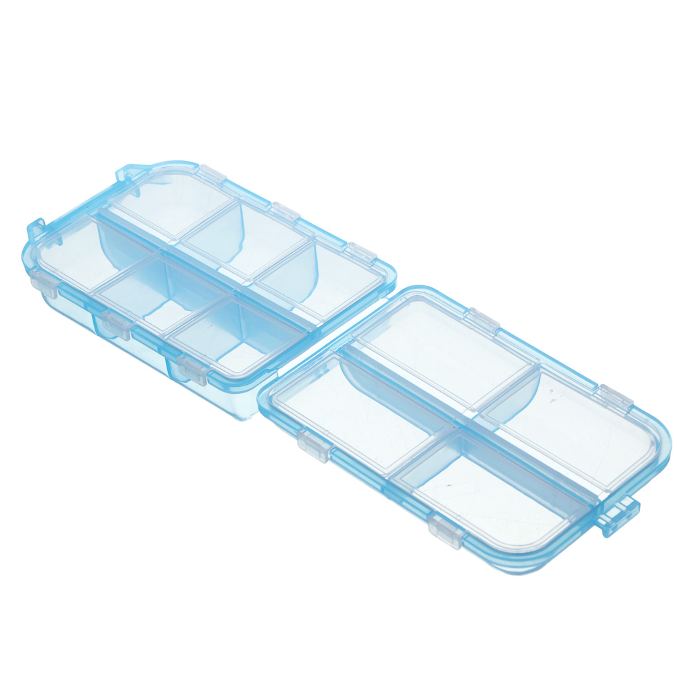 VETTA Бокс для таблеток 10 ячеек, 9х6х3 см, пластик, арт.№ 414-210