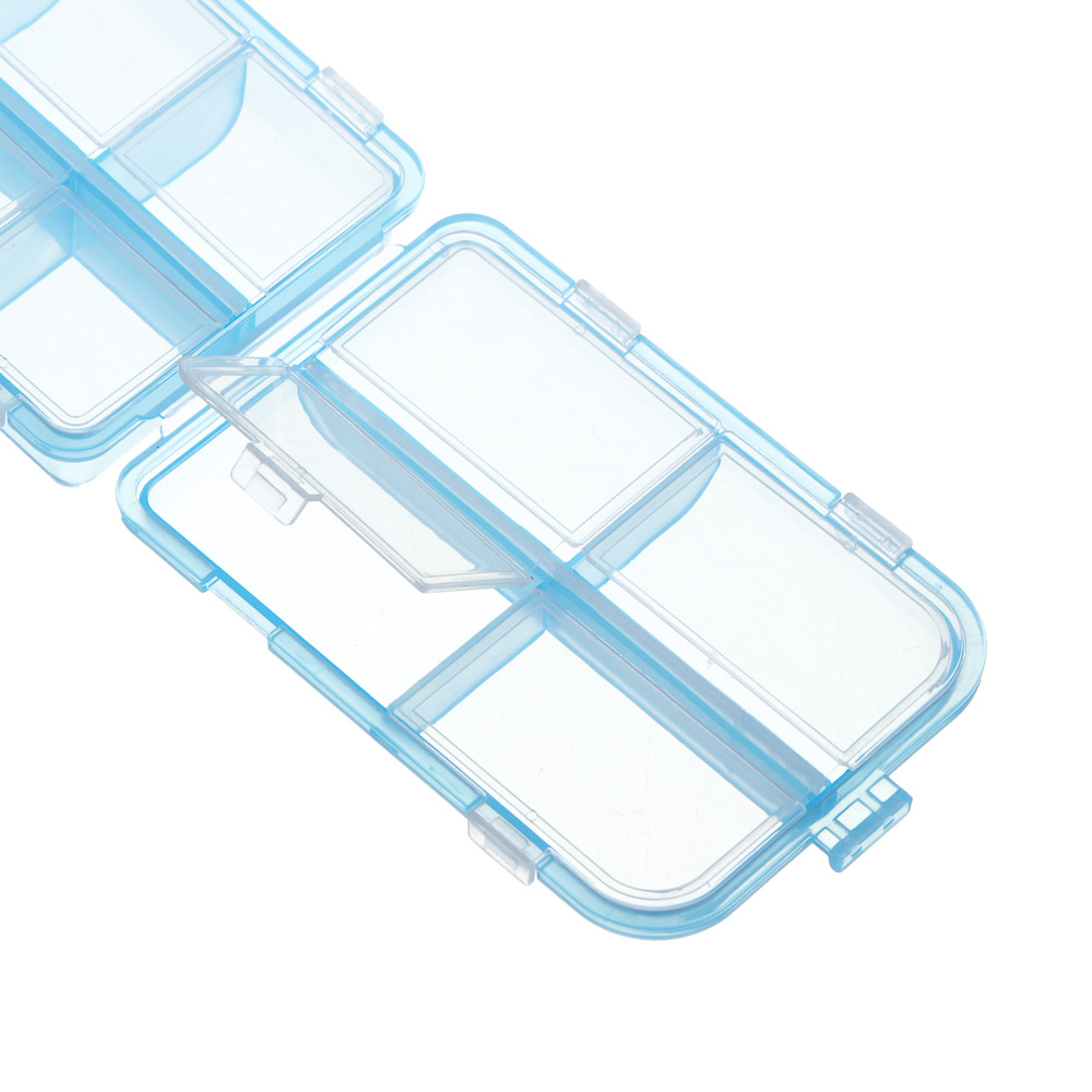 VETTA Бокс для таблеток 10 ячеек, 9х6х3 см, пластик, арт.№ 414-210