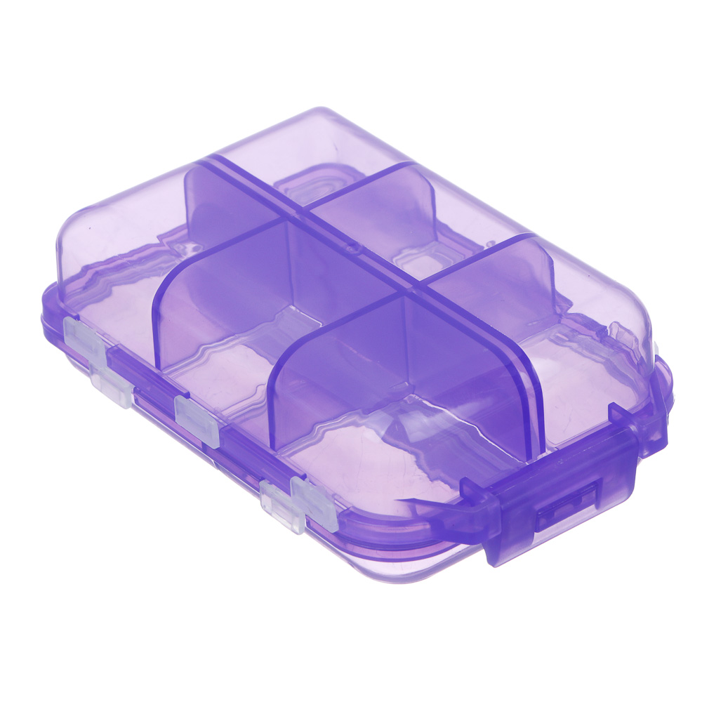 VETTA Бокс для таблеток 10 ячеек, 9х6х3 см, пластик, арт.№ 414-210