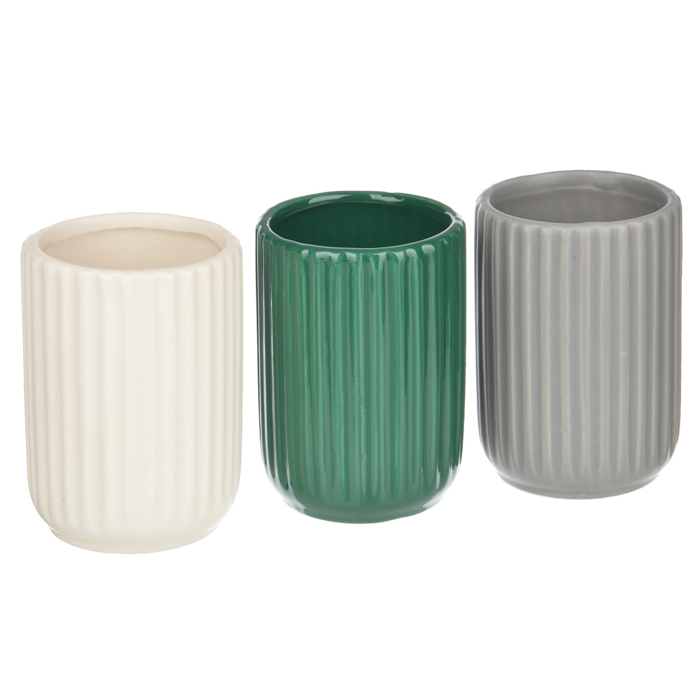 VETTA Стакан для ванной комнаты "Вертикаль", керамика, 3 цвета, арт.№ 463-970