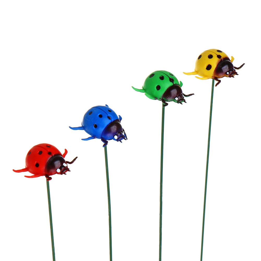 Фигурка на стержне "Божья коровка" тм INBLOOM, 2.5х2.2х25см, PVC, металл, арт.№ 153-164