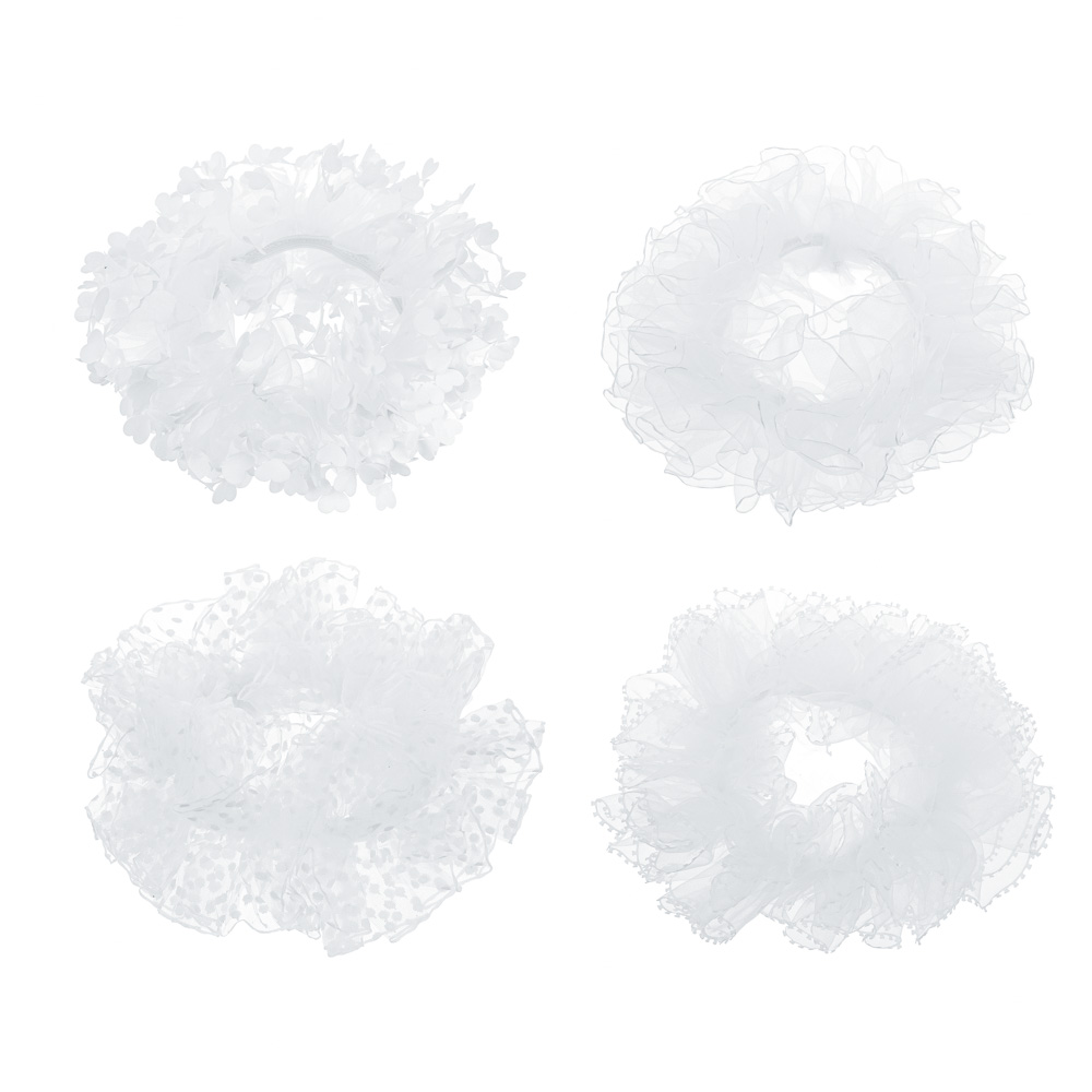 Резинка для волос детская ЮНИLOOK, 12см, полиэстер, 4 дизайна, ШБ23-08, арт.№ 322-044