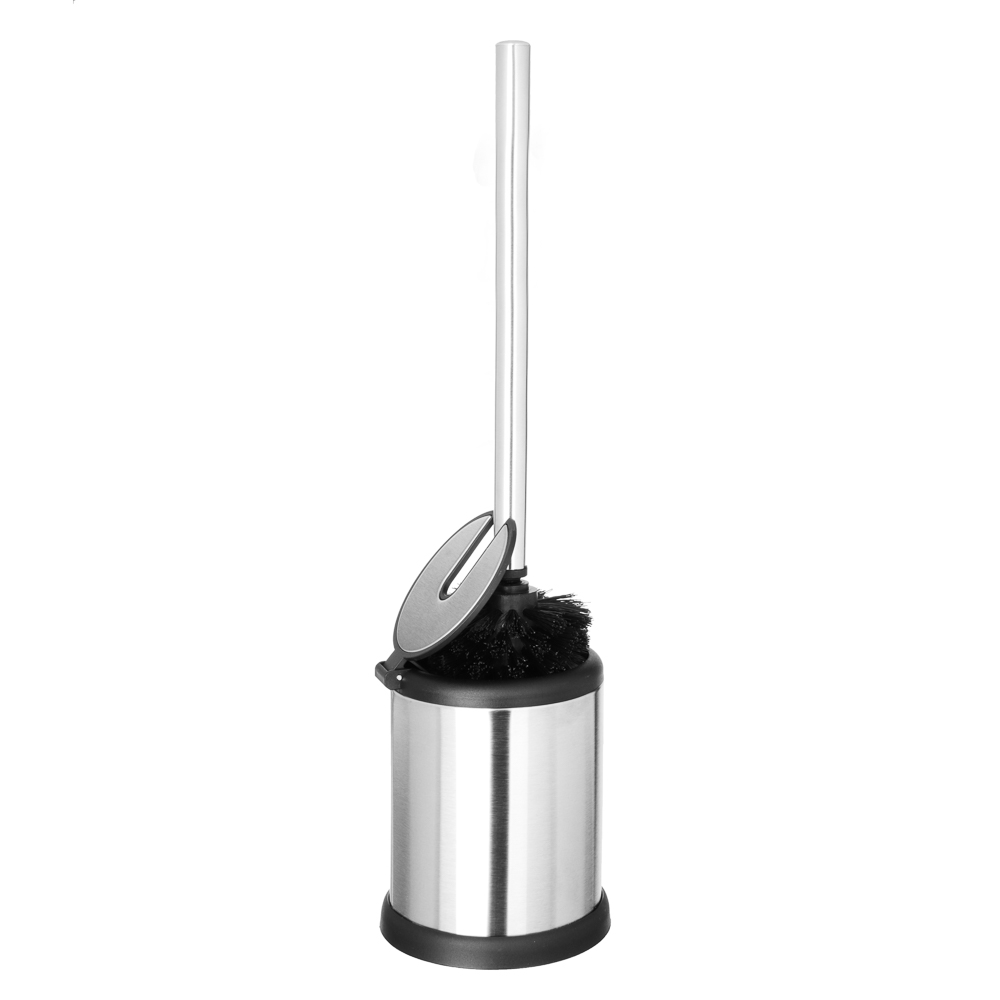 VETTA Ёрш для туалета напольный, автоматическая крышка, хром, нерж.сталь, арт.№ 563-023