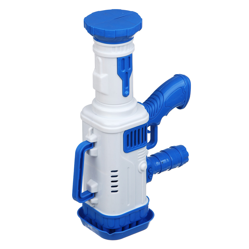 ИГРОЛЕНД Пулемет для мыльных пузырей, PP, 4хАА, 30 мл, мыльный раствор, 25,5х7х14,5 см, 2 цвета, арт.№ 460-038