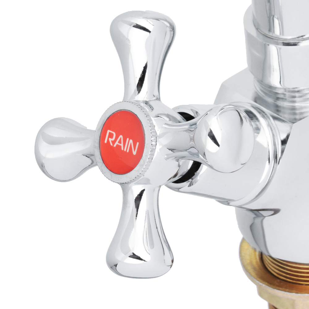 RAIN Смеситель для кухни Нефрит, поворотный излив, керам. кран-буксы 1/2, гайка, латунь, хром, арт.№ 561-267