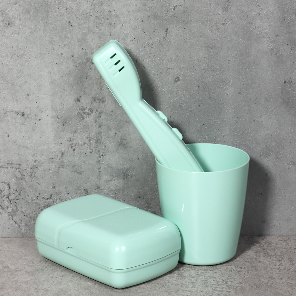 Мыльница, Волна, 77х11х45, пластик, мятный, арт.№ 463-447