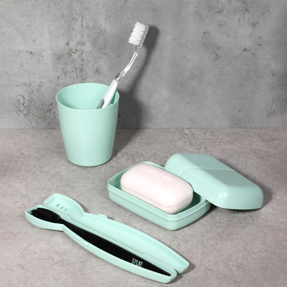 Мыльница, Волна, 77х11х45, пластик, мятный, арт.№ 463-447