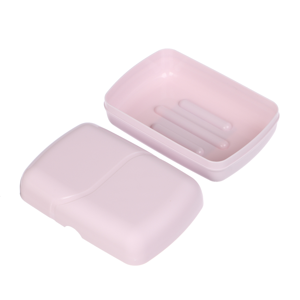 Мыльница, Волна, 77х11х45, пластик, нежно-лиловый, арт.№ 463-449