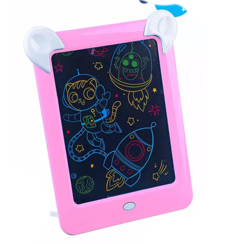 ХОББИХИТ Планшет магический со светом, 3хАА, ABS, PVC, 19х26х2,5 см, розовый, арт.№ 280-035