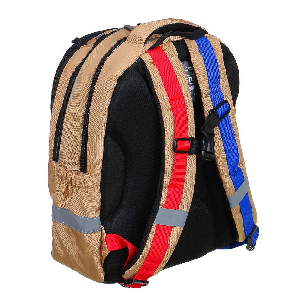 BY ПЕРЕСВЕТ Рюкзак шк.полужесткий 37х28х14см, 3отд., 2карм., эргон.спинка, нагруд.стяжка, ПЭ, арт.№ 254-471